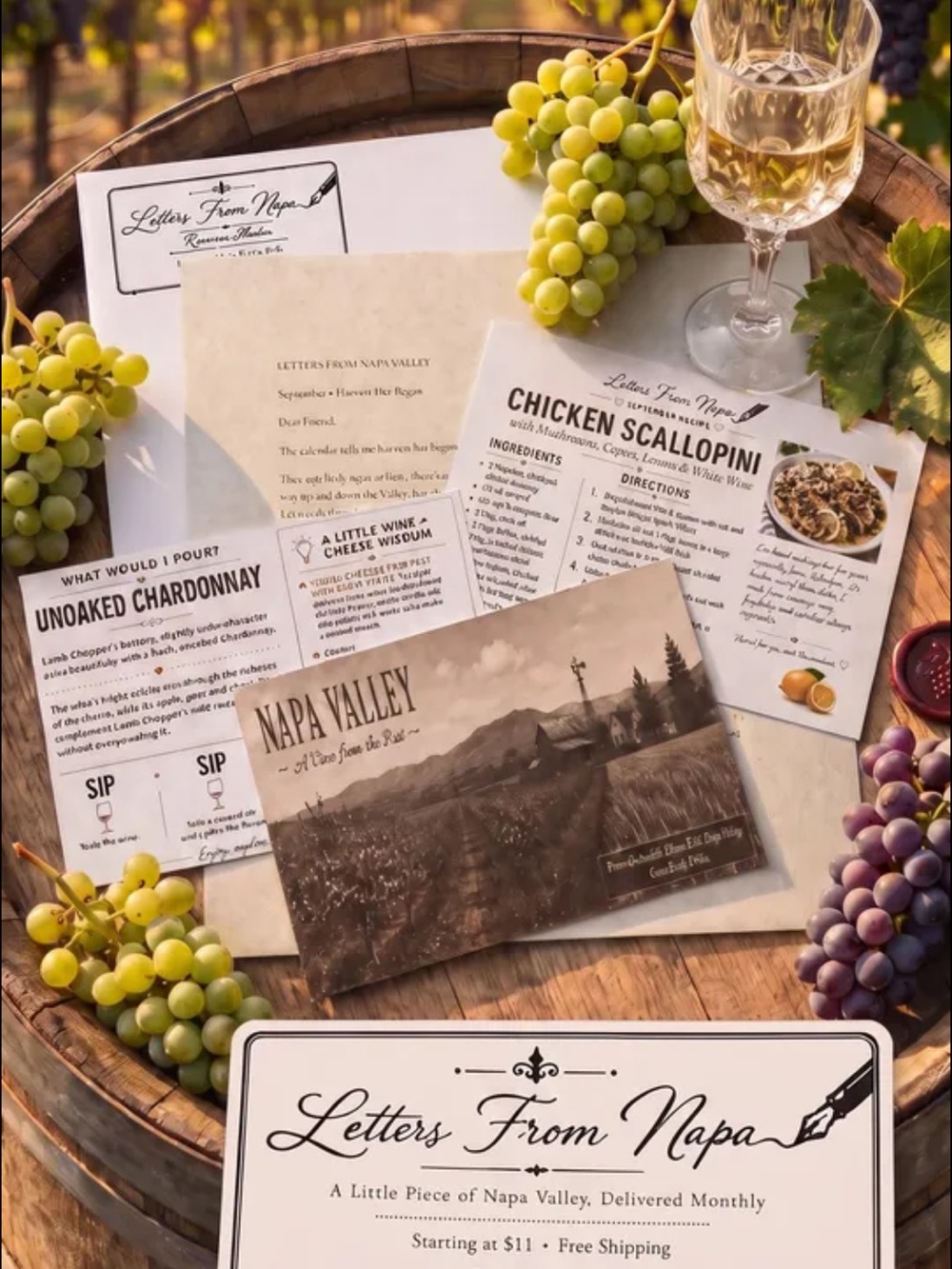 Letters From Napa - a snail mail subscription~